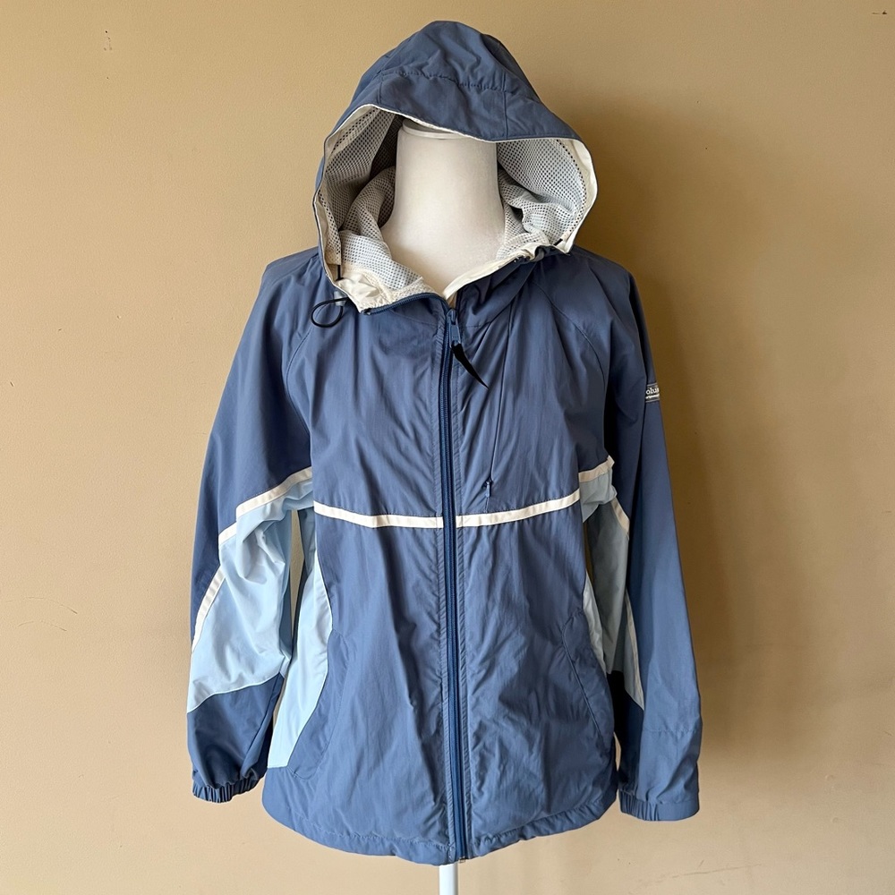 Columbia Sportwear Company Size Medium Windbreaker Blue White